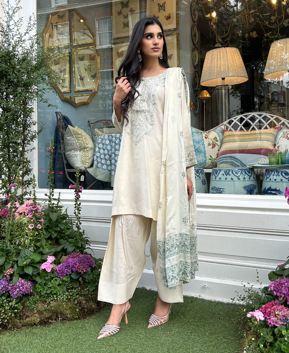 Moss Mist -  Farshi shalwar