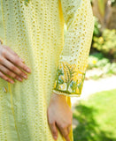 Chikankari Co-ord  Set - Lemon