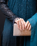 Teal Sequins Ombre Outfit