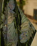 Peacock Velvet Shawl