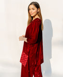 Scarlet Crisscross (Farshi Shalwar suit)