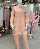 Peach Beige Chikankari
