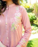 Peach chikankari - Grid
