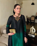 Noir Emerald Ombre Rawsilk
