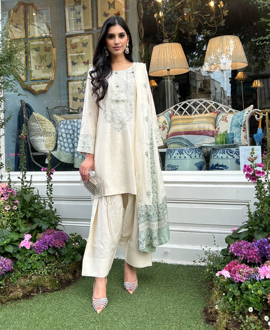 Moss Mist -  Farshi shalwar