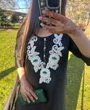 Noir Elegance – 3 Piece Farshi Salwar Set