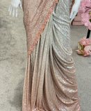 Rosé Radiance Draped Saree