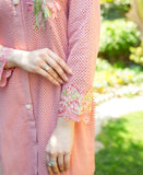 Peach chikankari - Grid