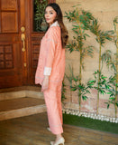 Peach blossom chikankari