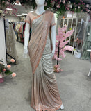 Rosé Radiance Draped Saree
