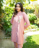 Peach chikankari - Grid