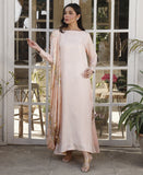 Peach Butterfly Draped Dress