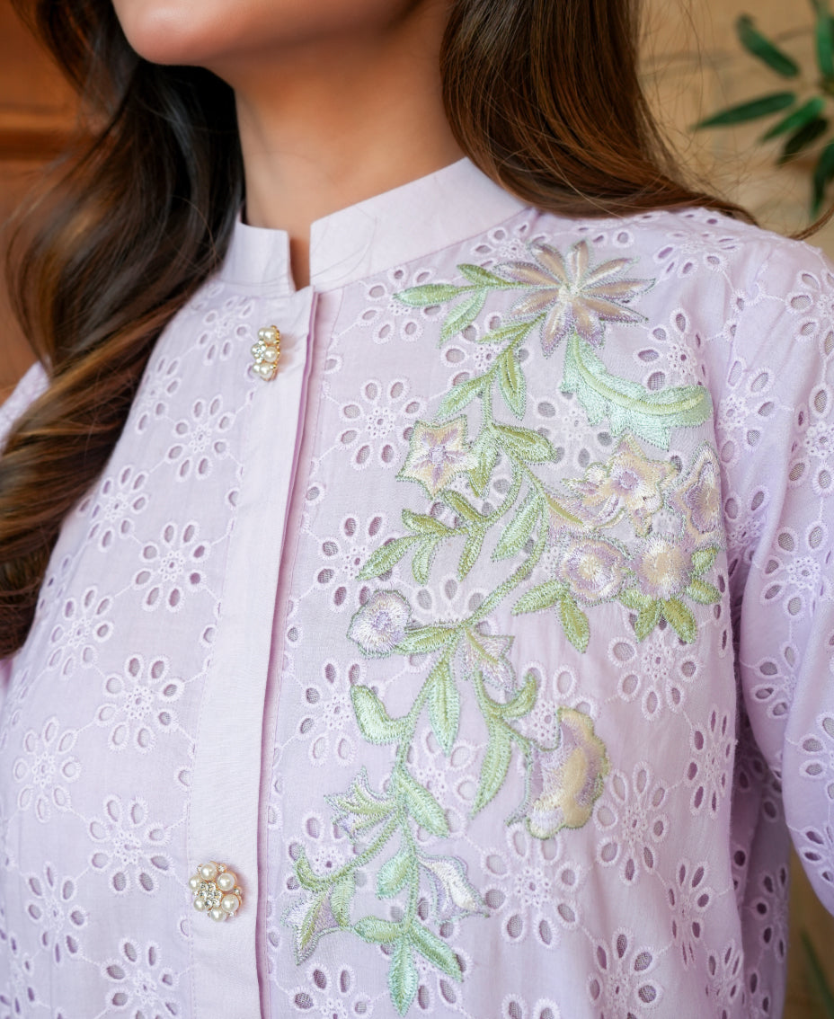 Lavender Bloom Chikankari