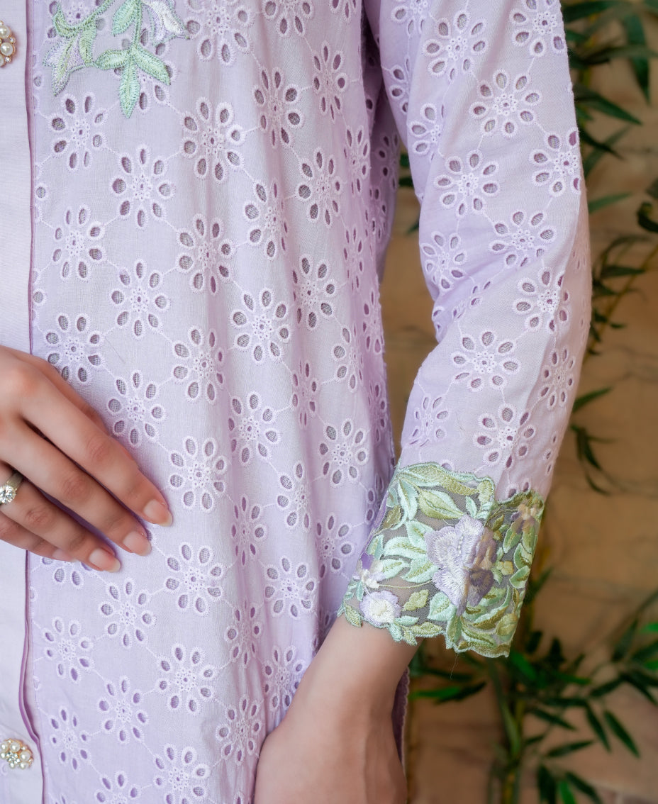 Lavender Bloom Chikankari