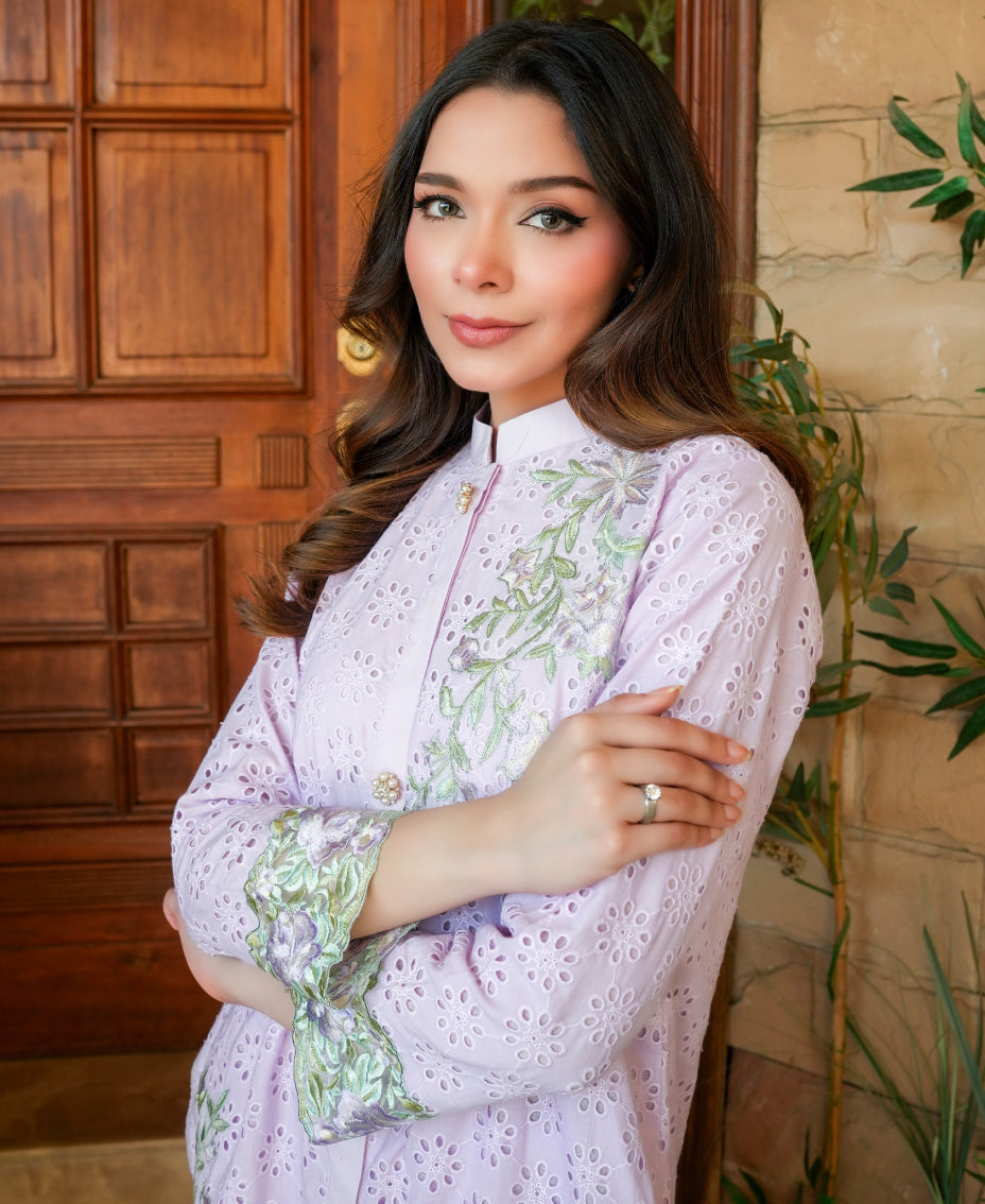 Lavender Bloom Chikankari