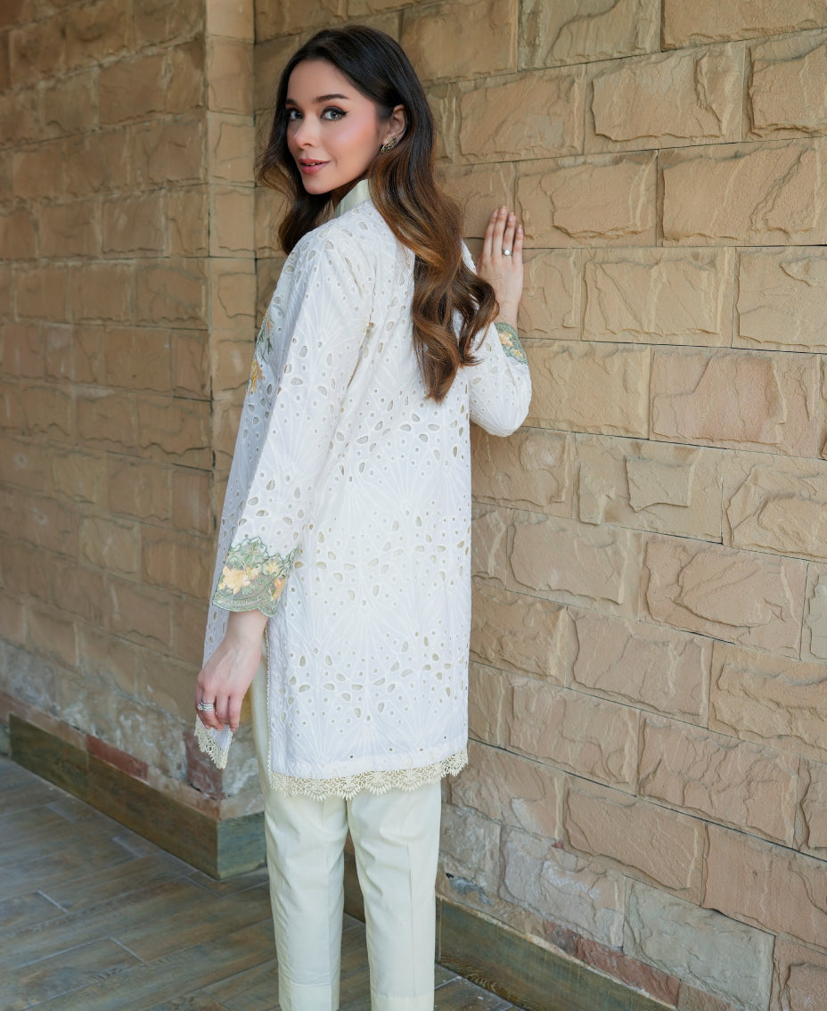 Chikankari Co-Ord Set - Ivory