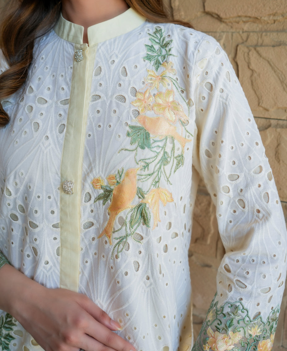 Chikankari Co-Ord Set - Ivory