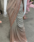 Rosé Radiance Draped Saree
