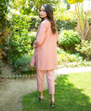 Peach chikankari - Grid