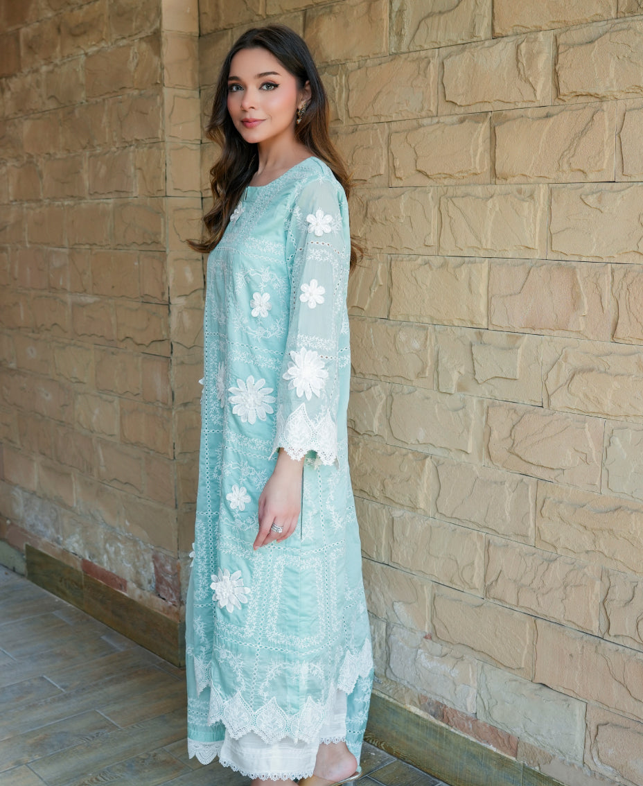 3d flower paper silk outfit