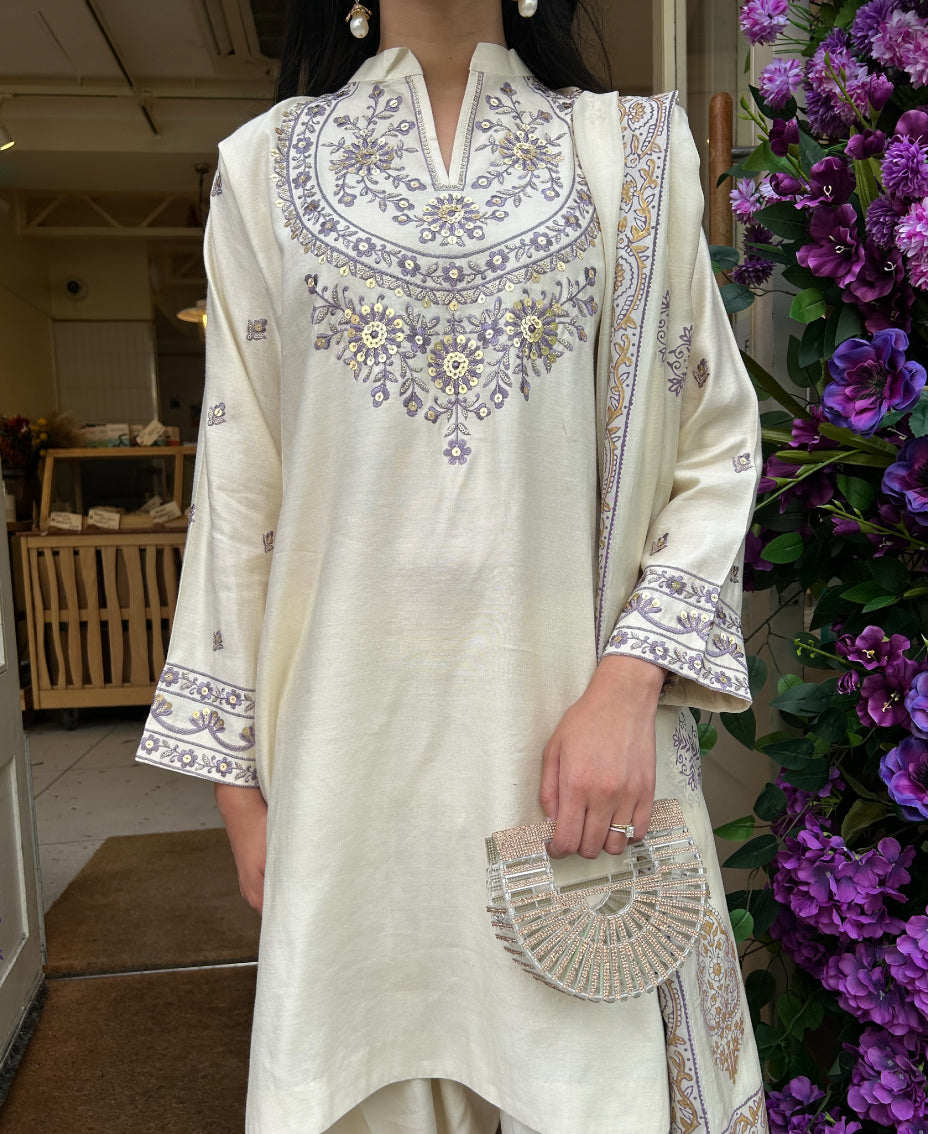 Mauve Mist -  Farshi shalwar
