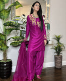 Fuchsia Bloom Rawsilk - Farshi