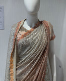 Rosé Radiance Draped Saree