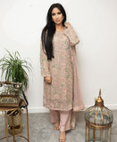 Chiffon Machine Embroidered 3 Piece