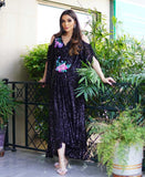 Black sequins kaftan