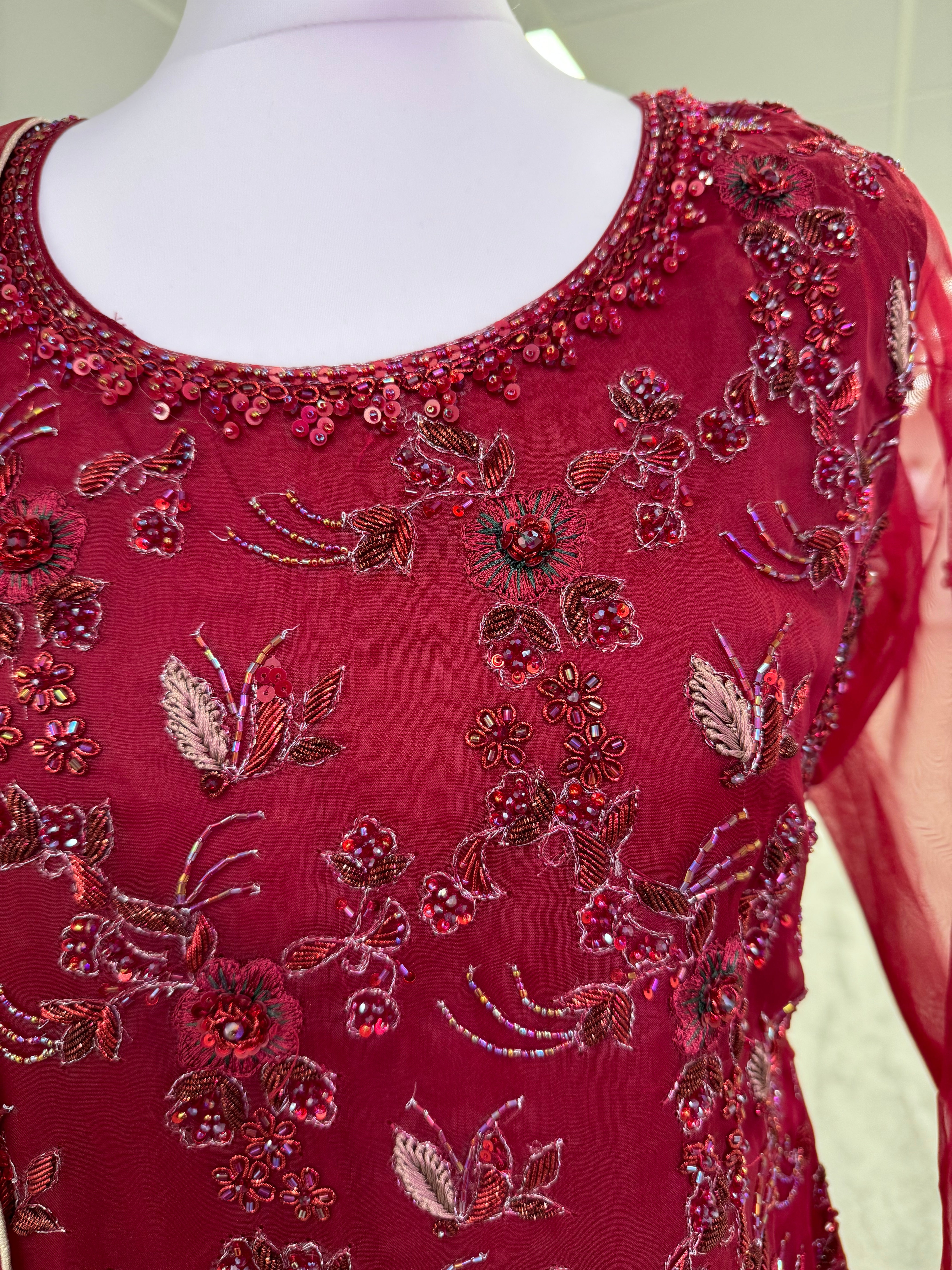 Fully Embellished Organza Outfit