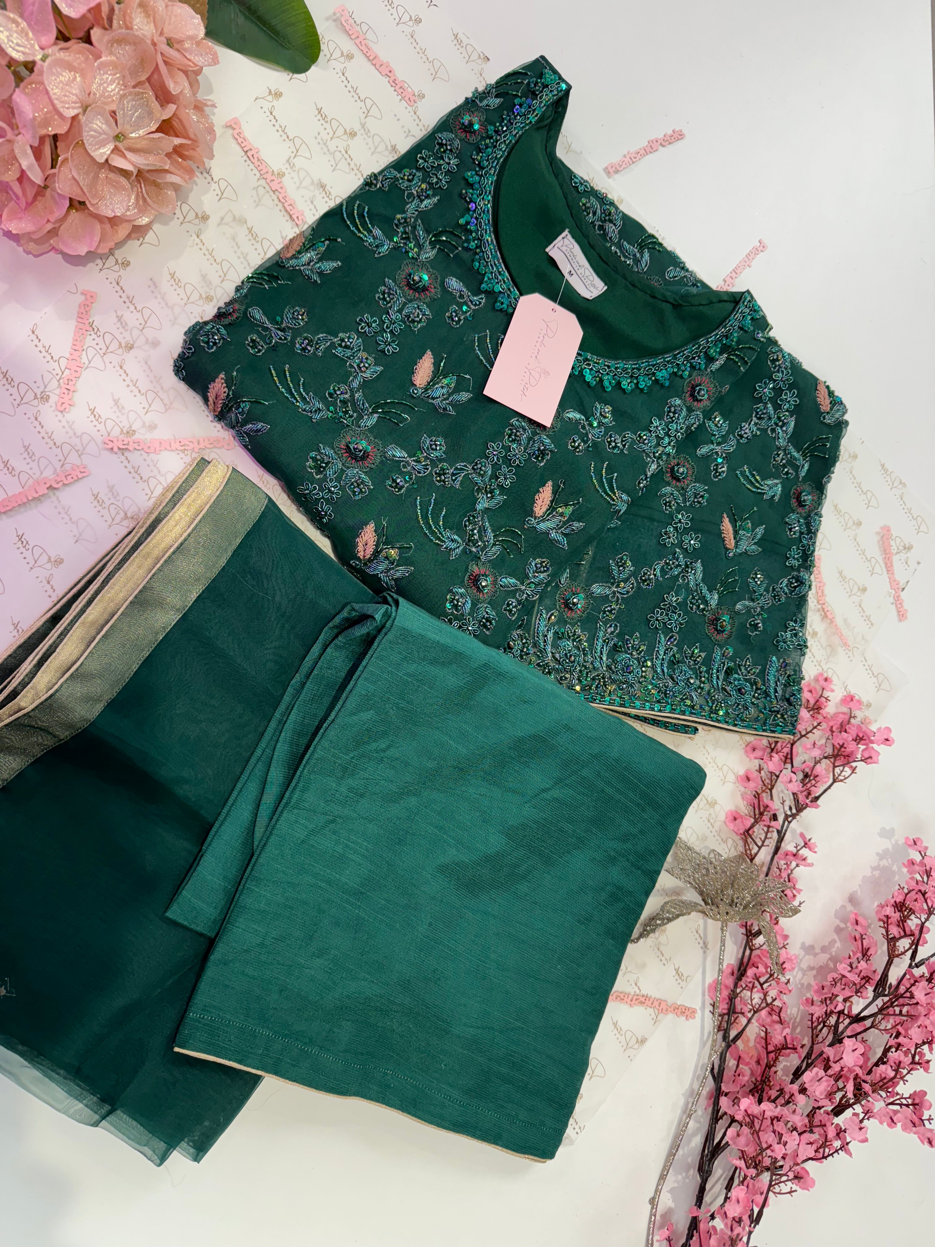 Fully Embellished Organza Outfit