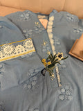 3d SKY BLUE BLOSSOM co-ord set