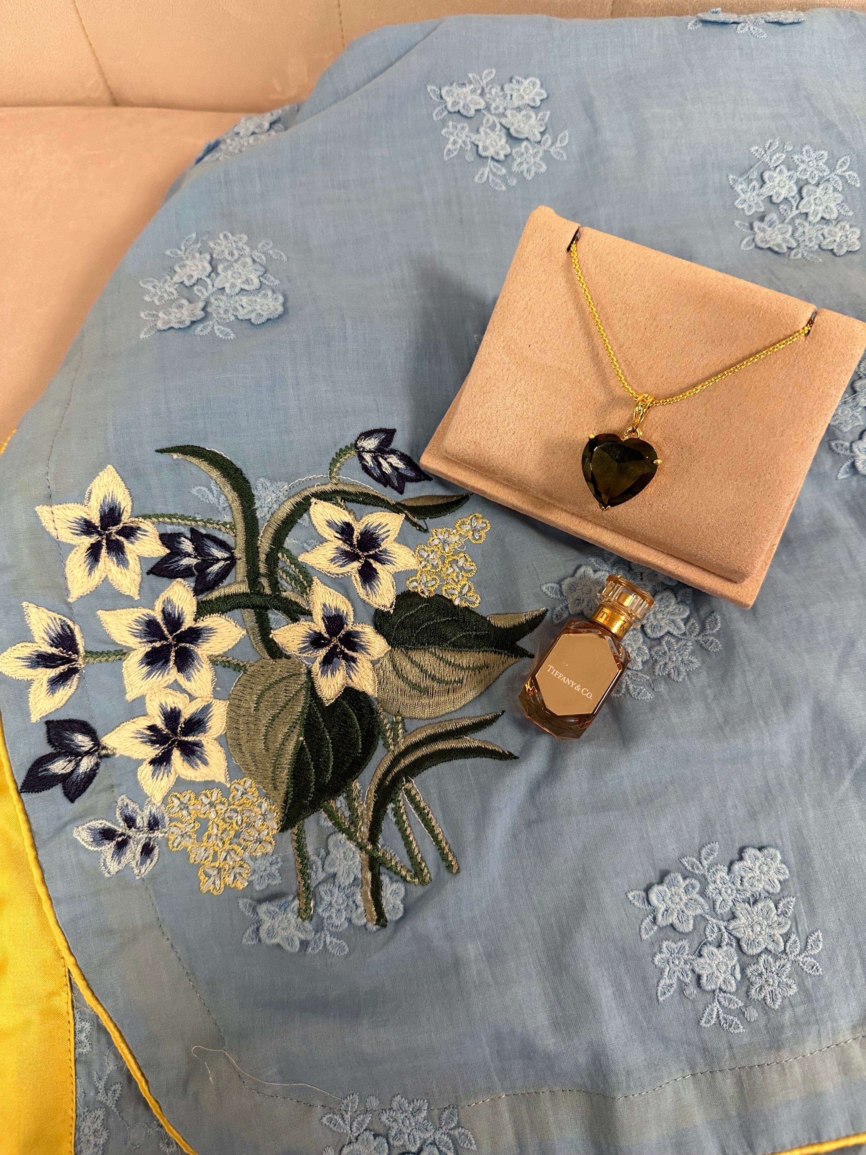 3d SKY BLUE BLOSSOM co-ord set
