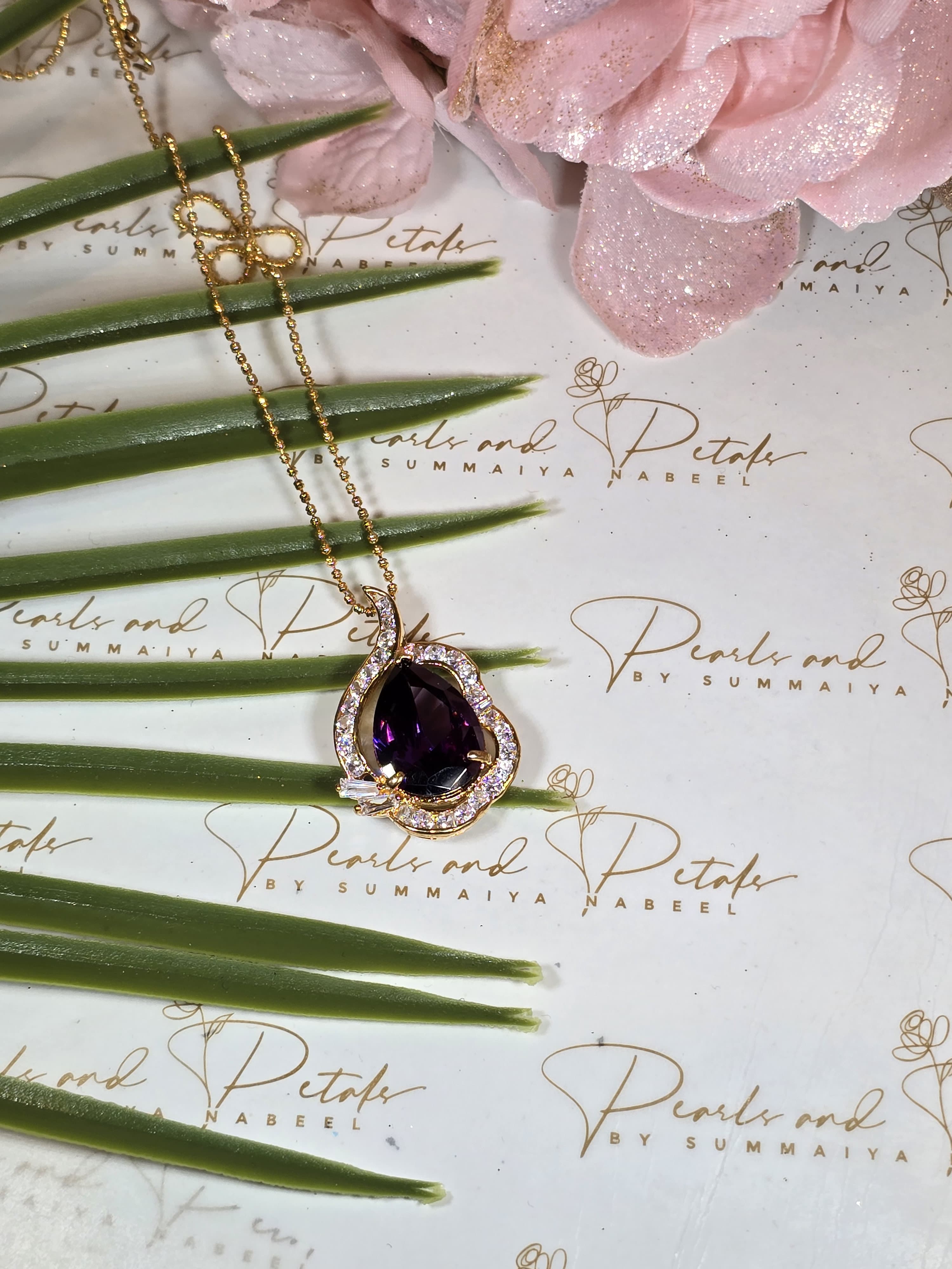 Apple Amethyst Drop Pendant