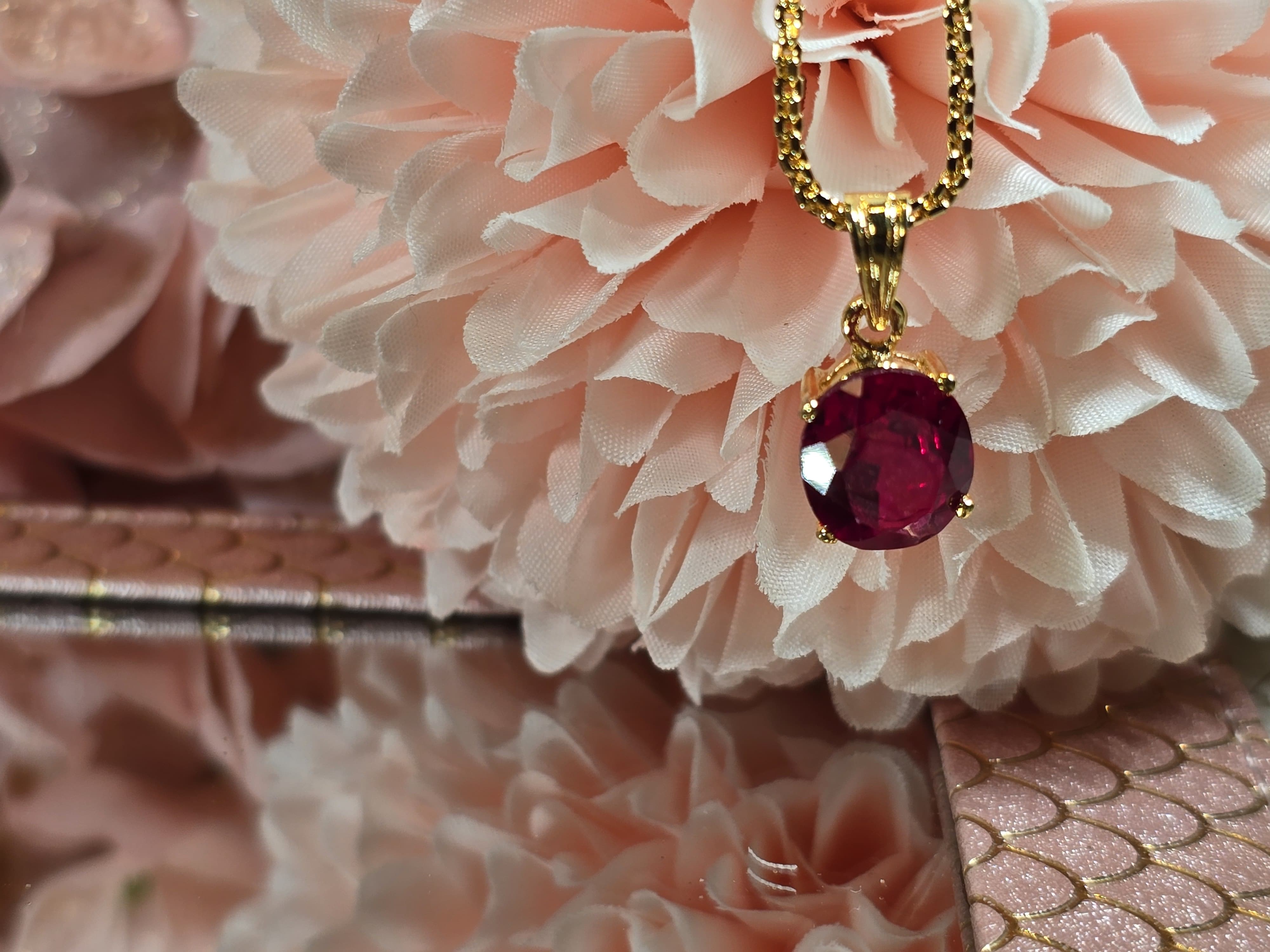 Pink Tourmaline Drop Pendant