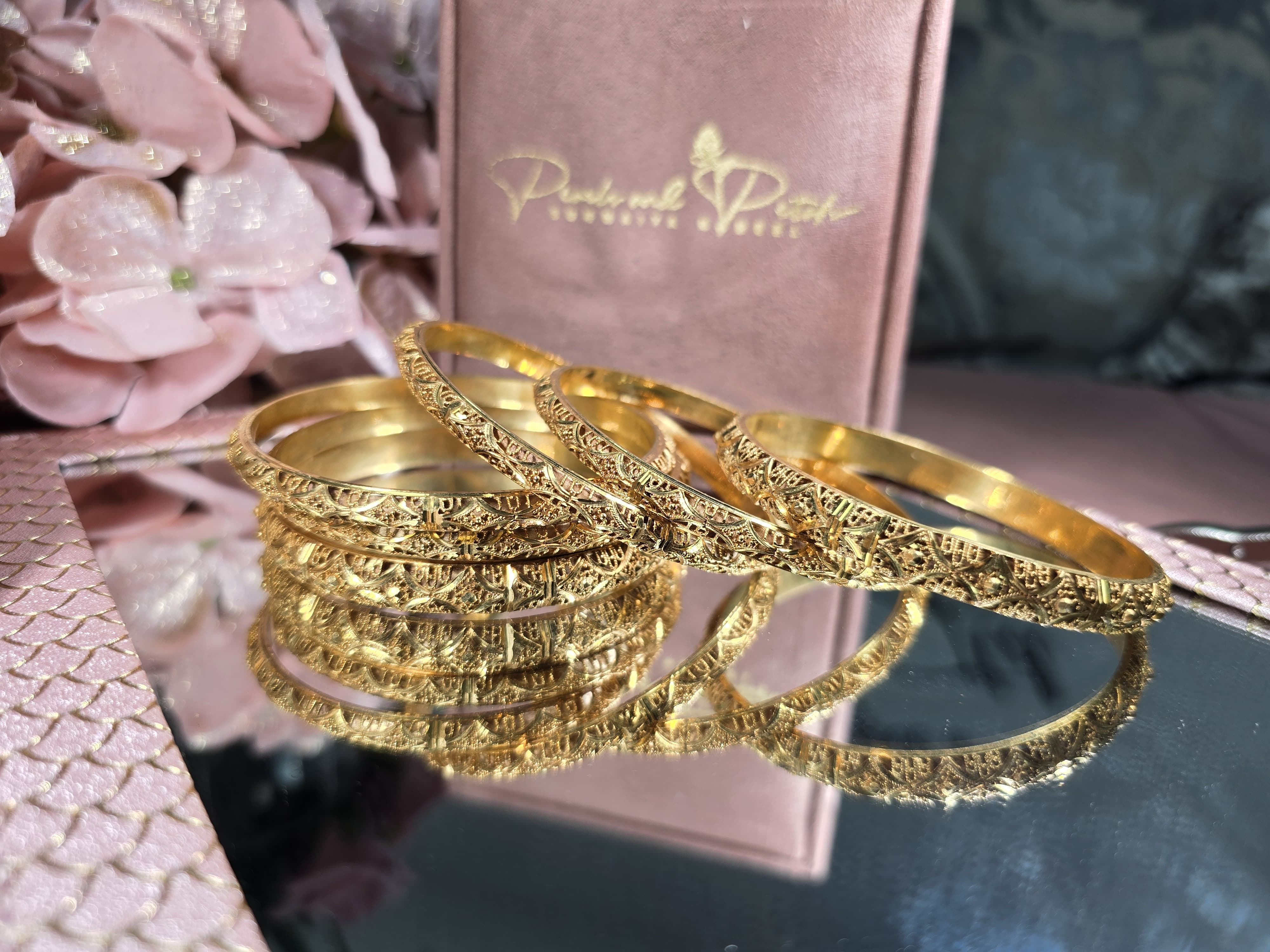 Golden Grace Traditional Bangles
