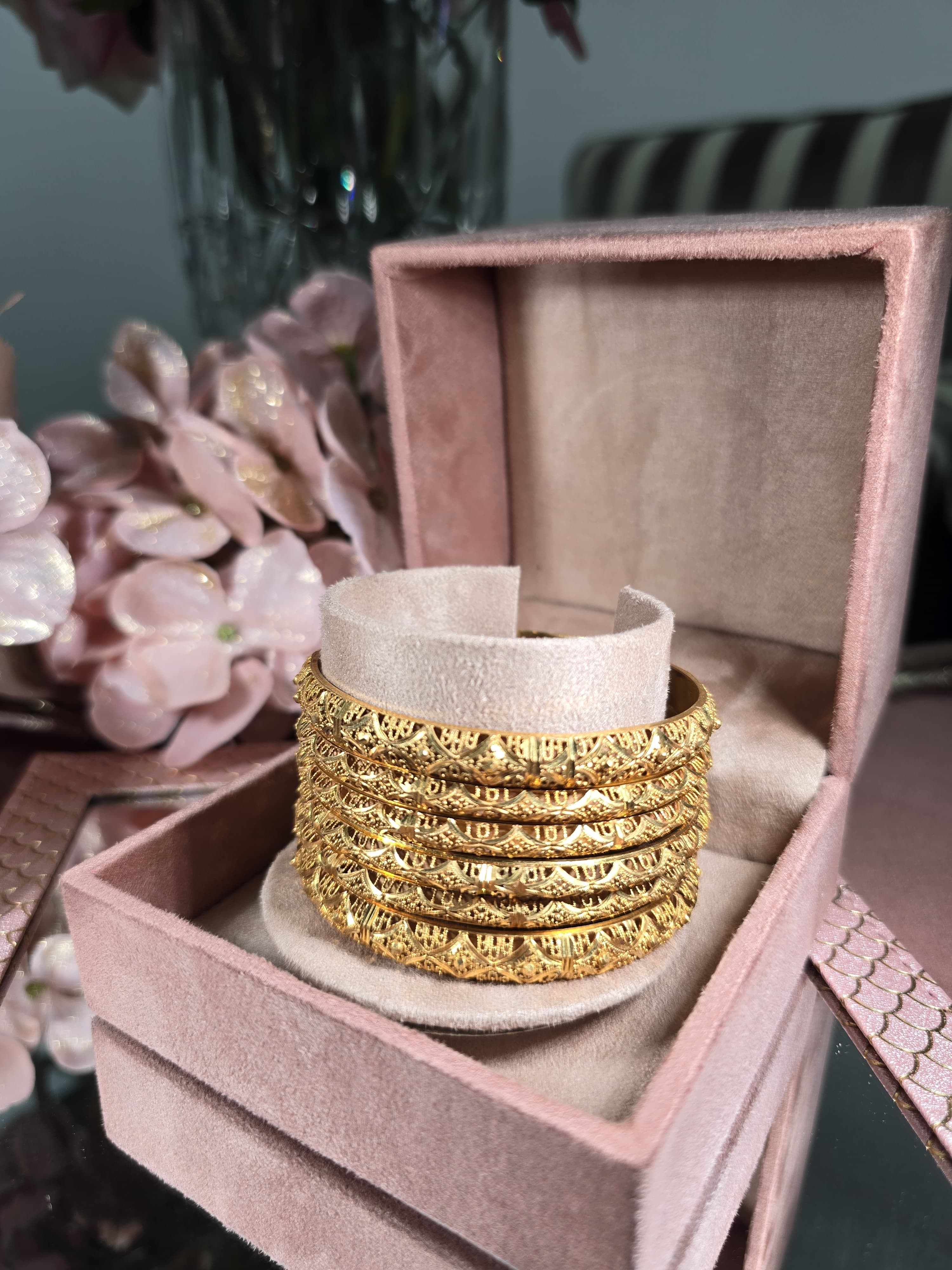 Golden Grace Traditional Bangles