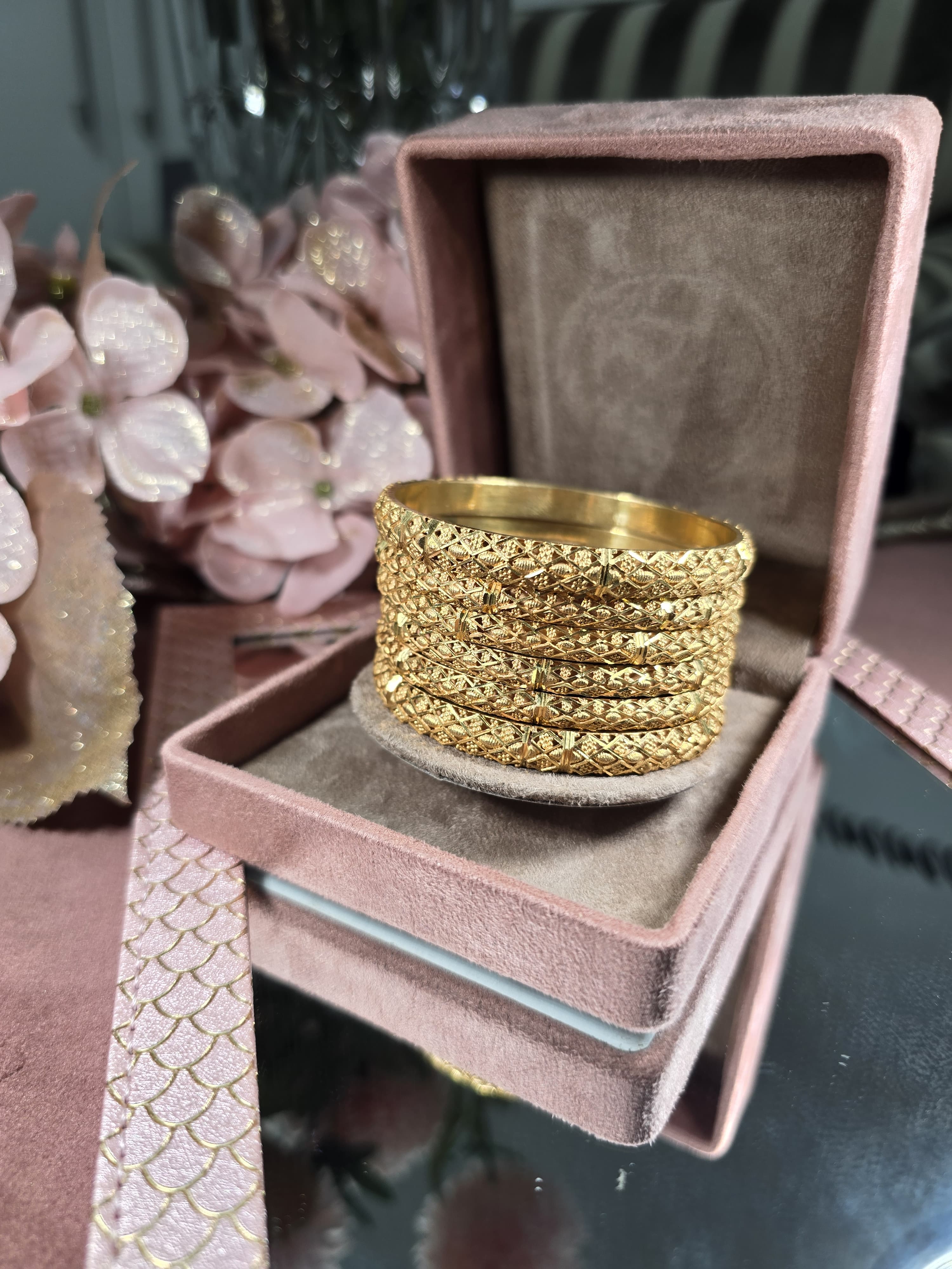 Golden Festive Opulence Bangles