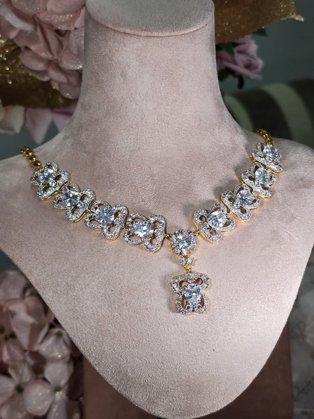 Firstmeet Vintage Crystal Collar Necklace - Resin Rhinestone Choker For Women
