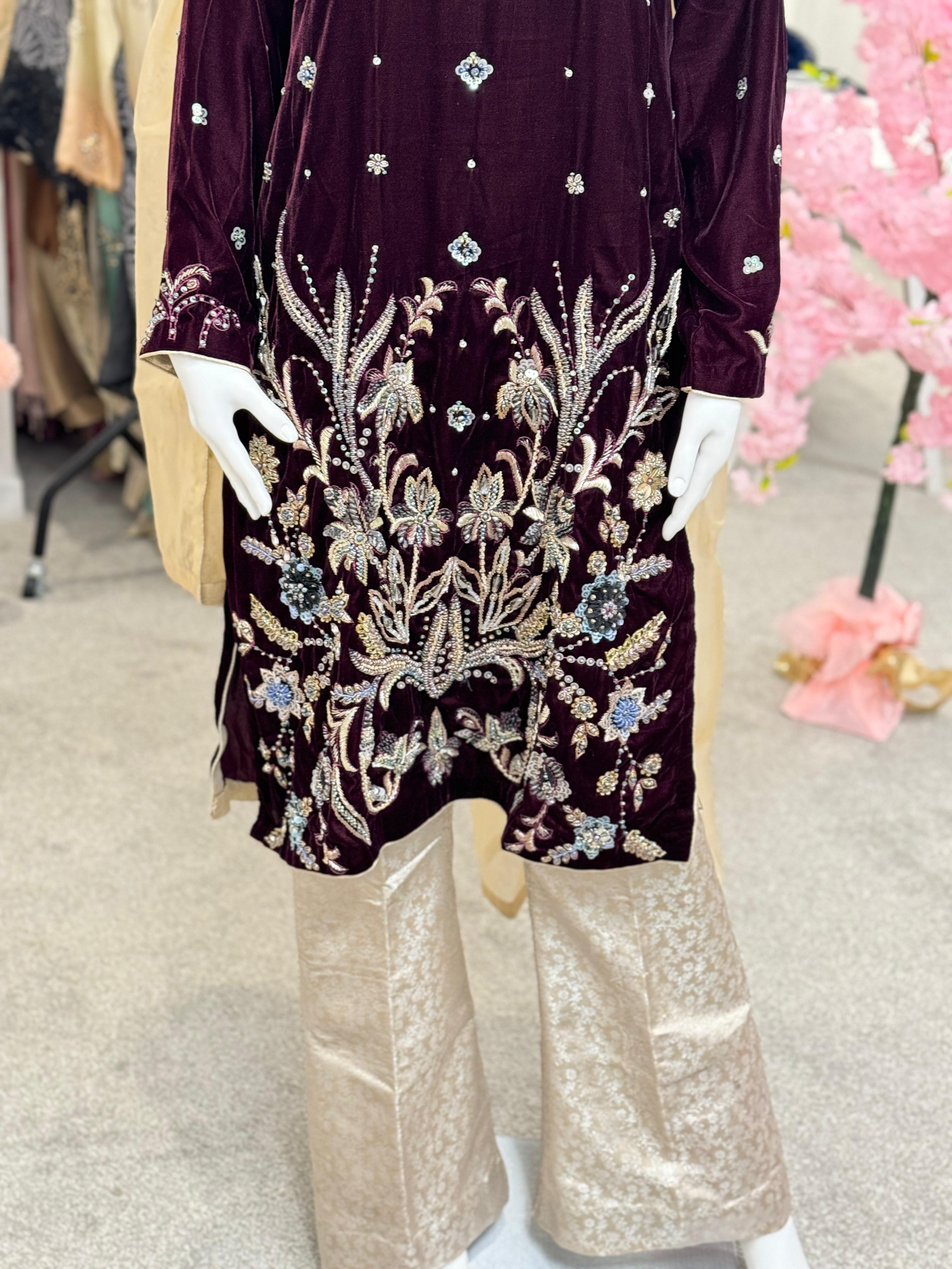 Festive Velvet 3 Piece Outfit