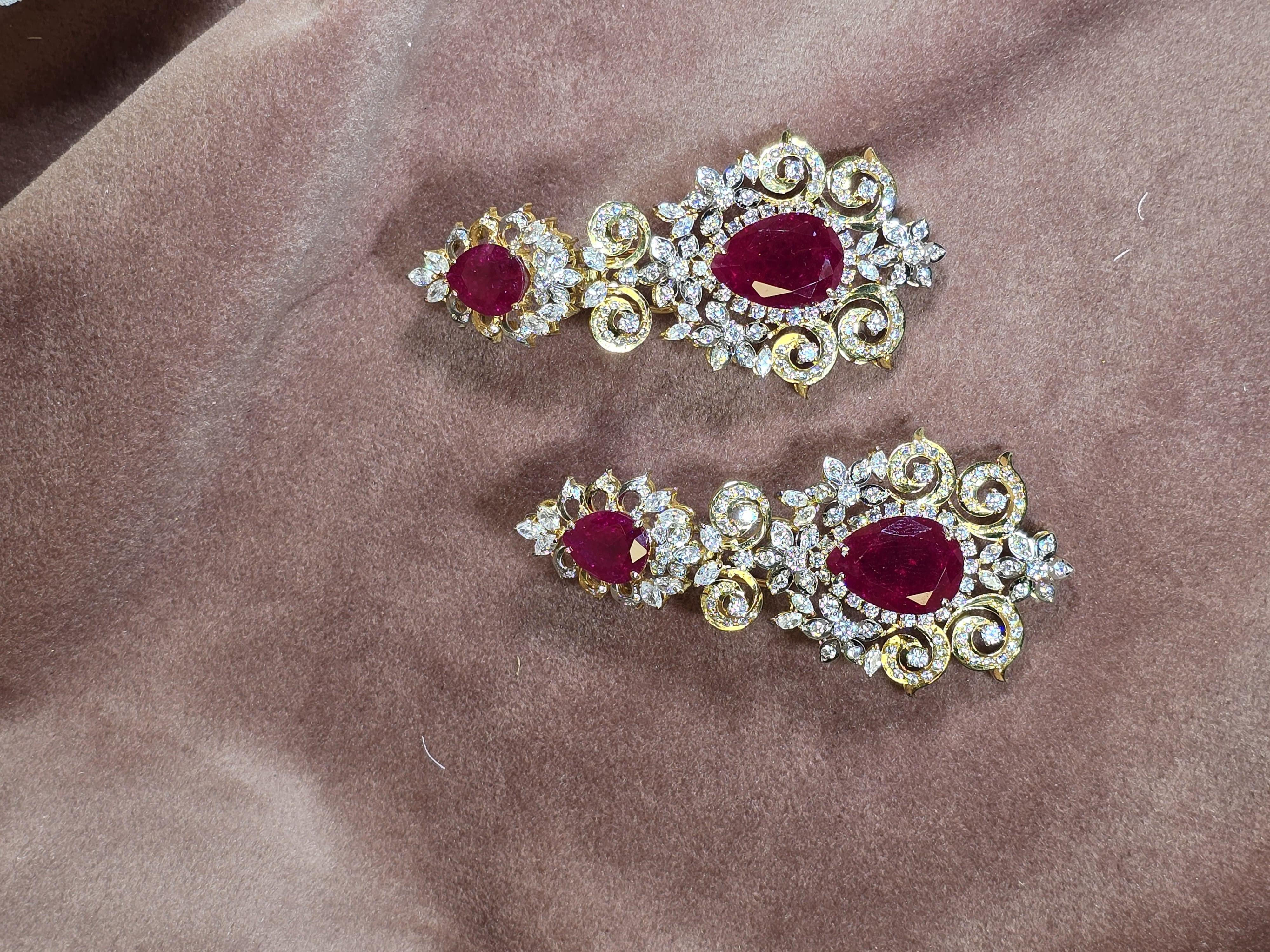 Regal Ruby Pendant set