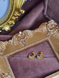 Amethyst gold studs