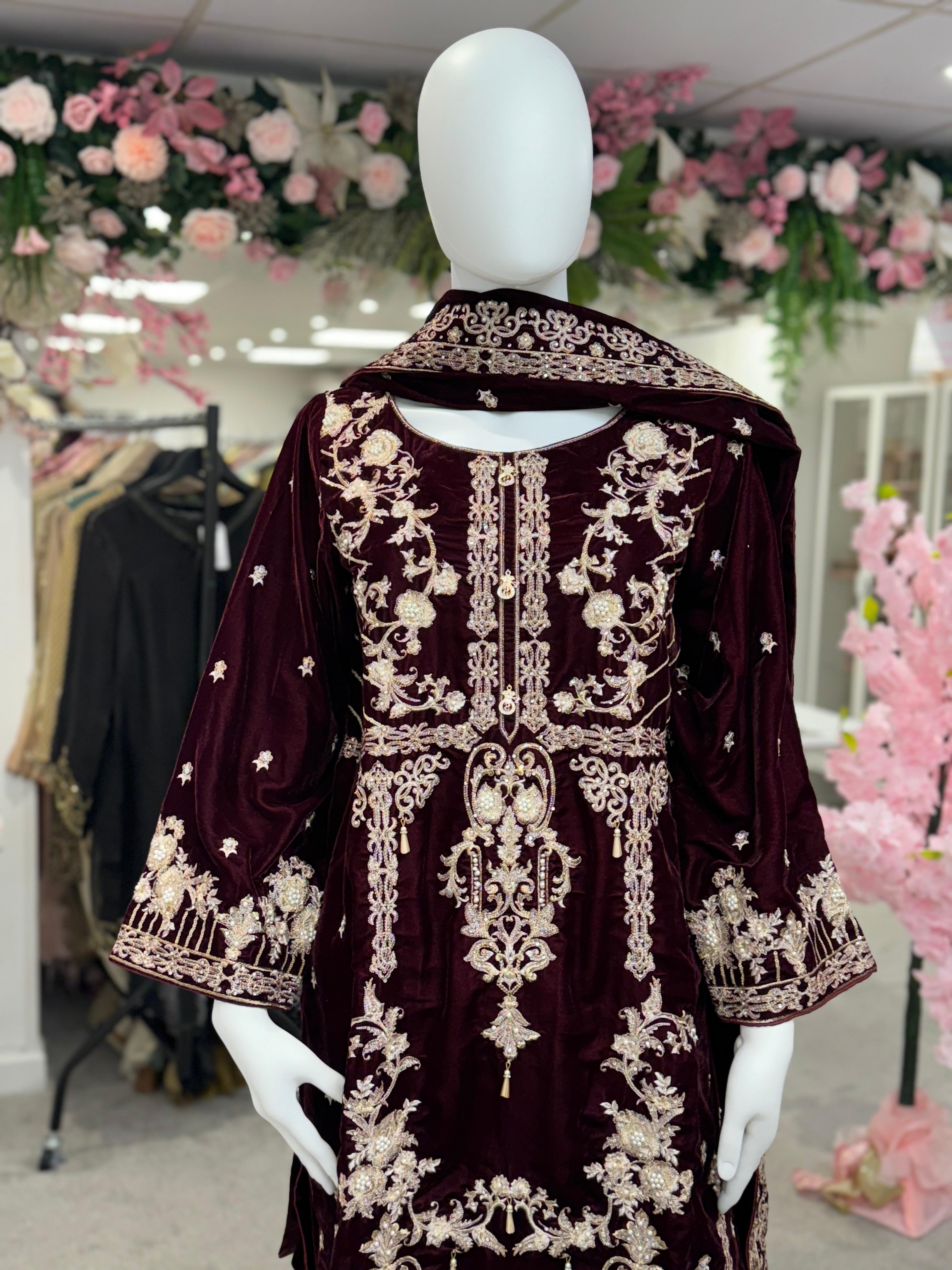 Festive Velvet 4 piece outfit