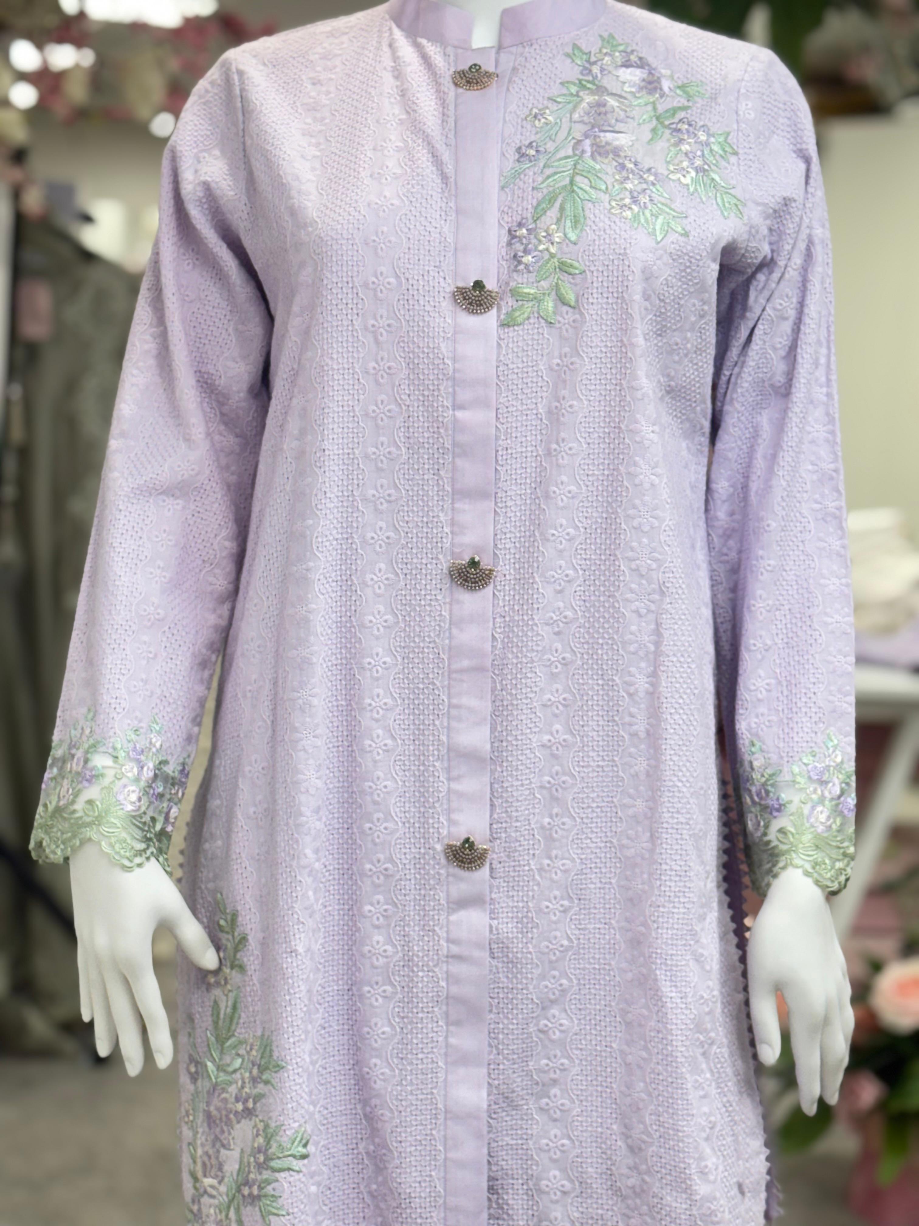 Lavender Luxe Chikankari