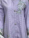 Lavender Stream Chikankari