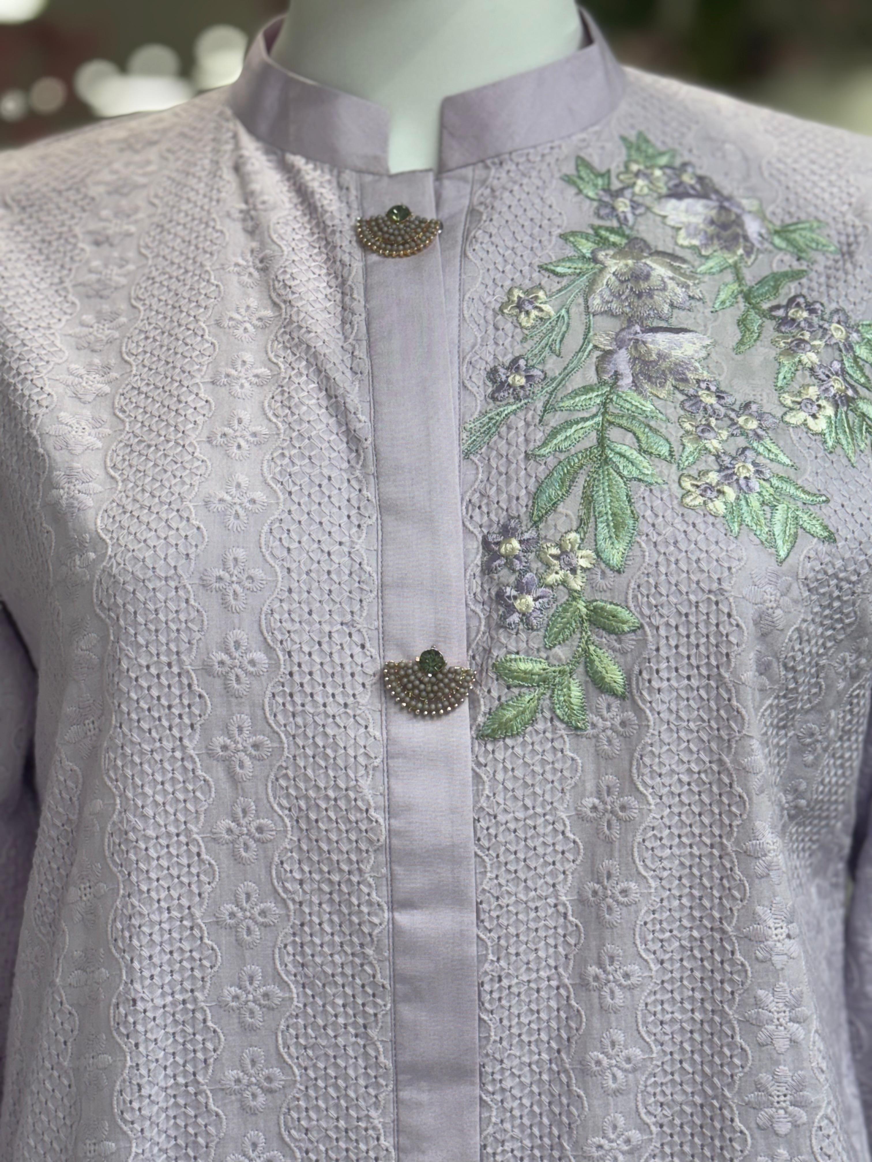 Lavender Luxe Chikankari