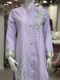 Lavender Stream Chikankari
