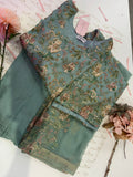 Chiffon Machine Embroidered 3 Piece