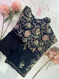 Chiffon Machine Embroidered 3 Piece
