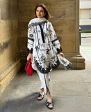 Black and White Floral (3 piece)